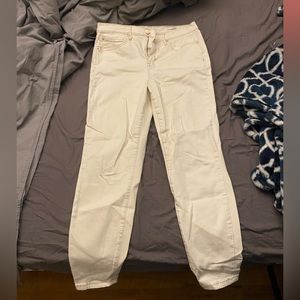 Nicole miller cream skinny jeans size 12